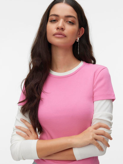 Vmchloe Ss Short Top Jrs Noos Rosa