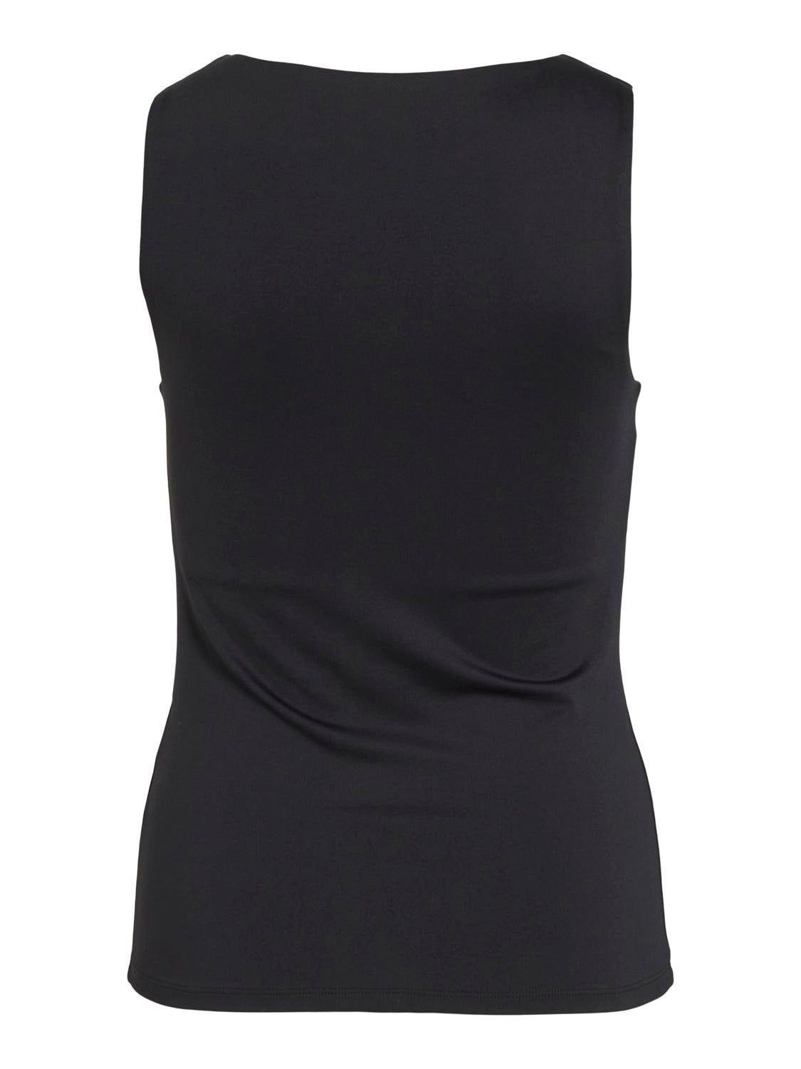 VIKENZA U-NECK S/L TANK TOP Sort