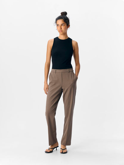 Objlisa Mw Straight Pant Noos Grå