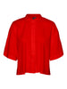 Vmlinn 2/4 Short Shirt Wvn Noos Rød