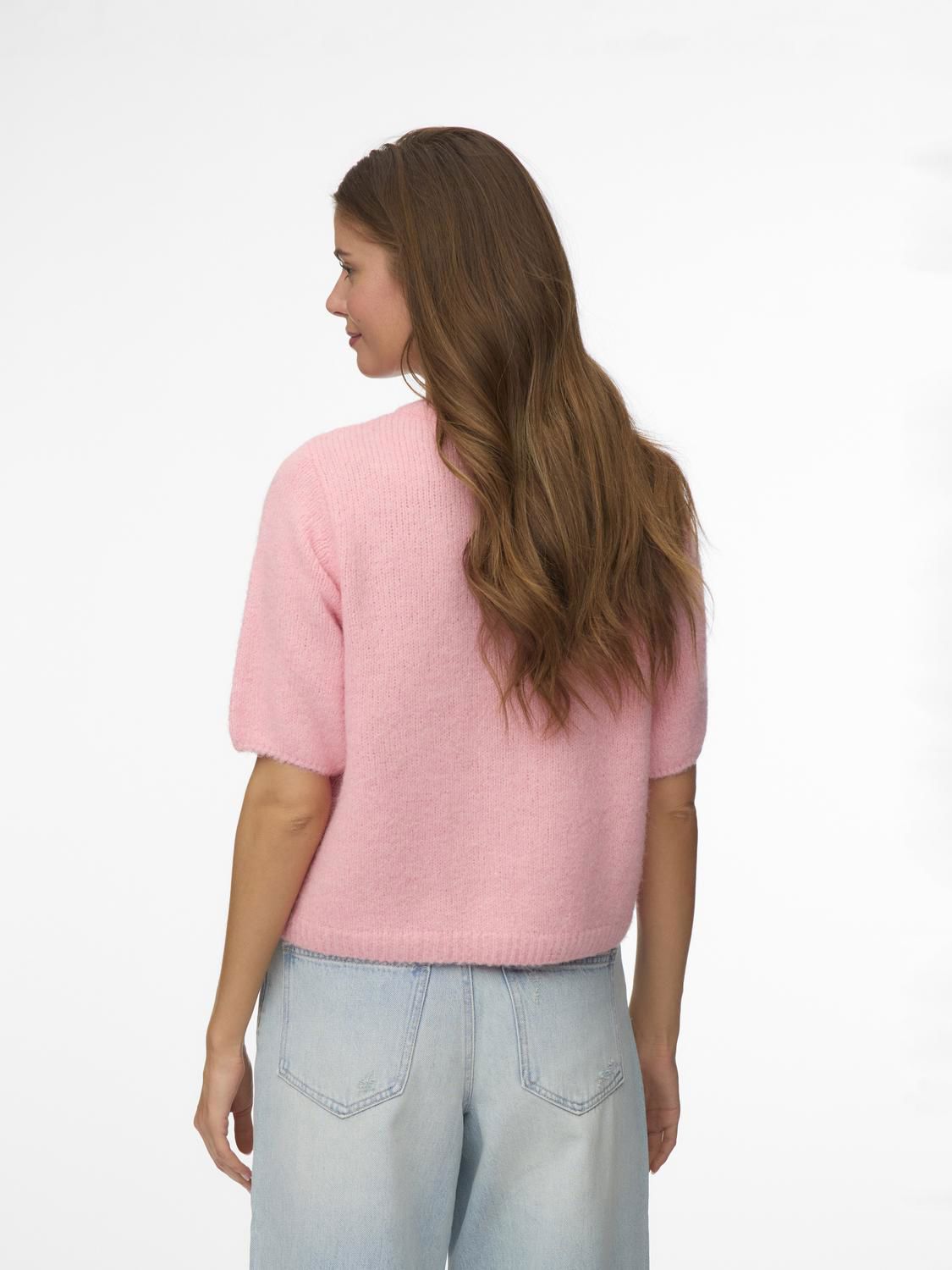 Vmkara 2/4 O-Neck Button Cardigan Exp Rosa