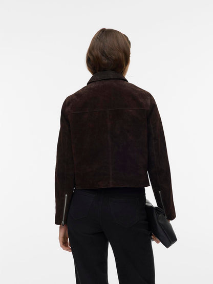 Vmjanicejade Short Suede Jacket Excl Brun