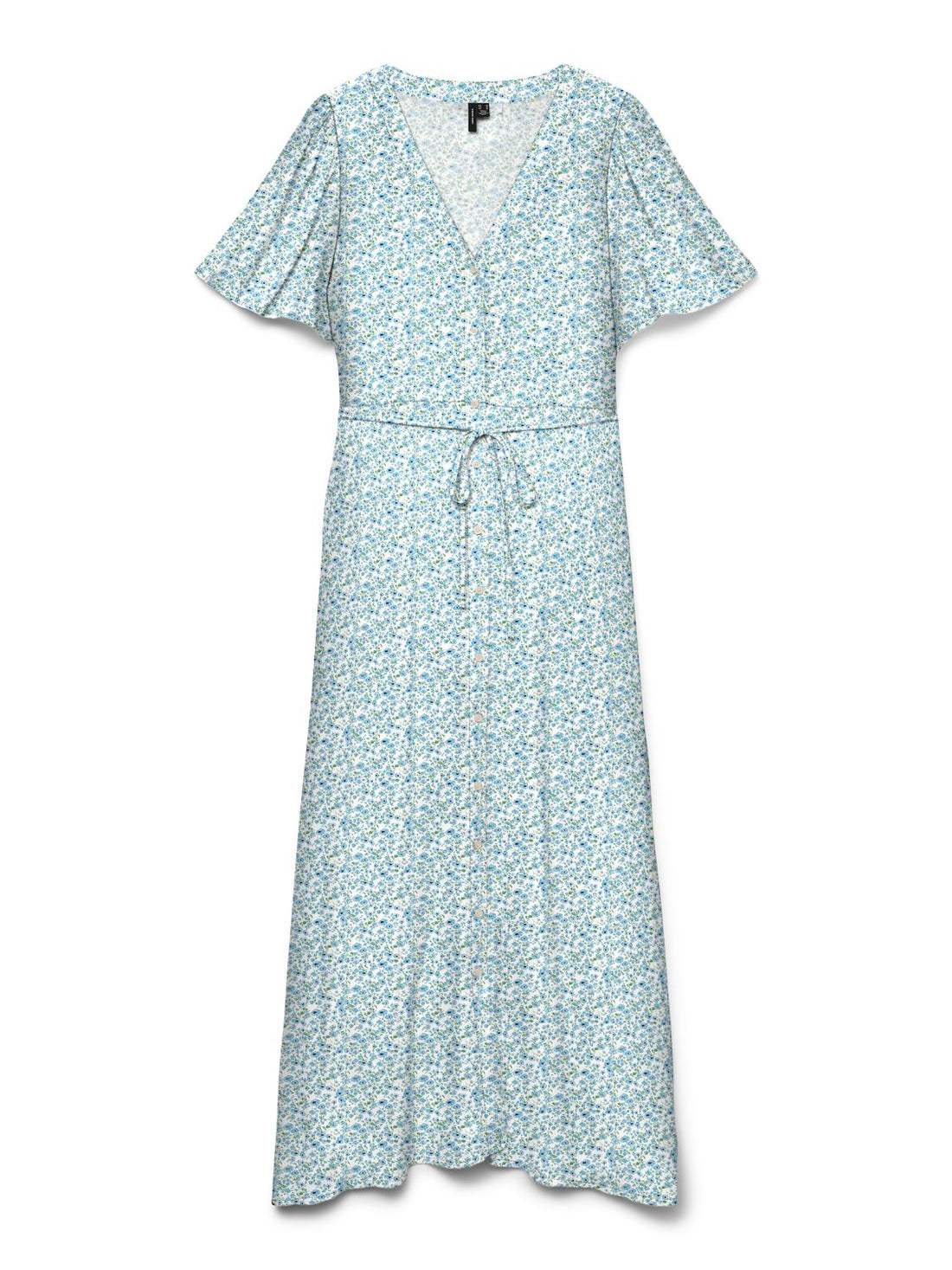 Vmalba Ss Calf Dress Wvn Noos Blå