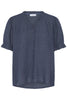 Sbfontanelle Ss Flounce Blouse Marine