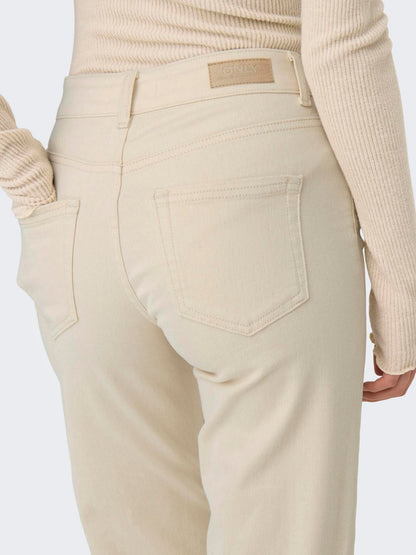 Onlblush Mid Straight Dnm Dot Noos Beige