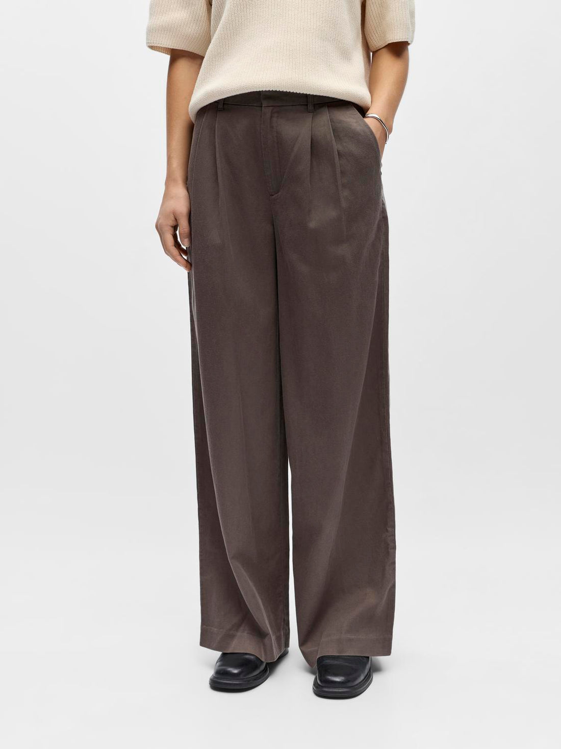 Objtuba Mw Lo Wide Pant Noos Brun