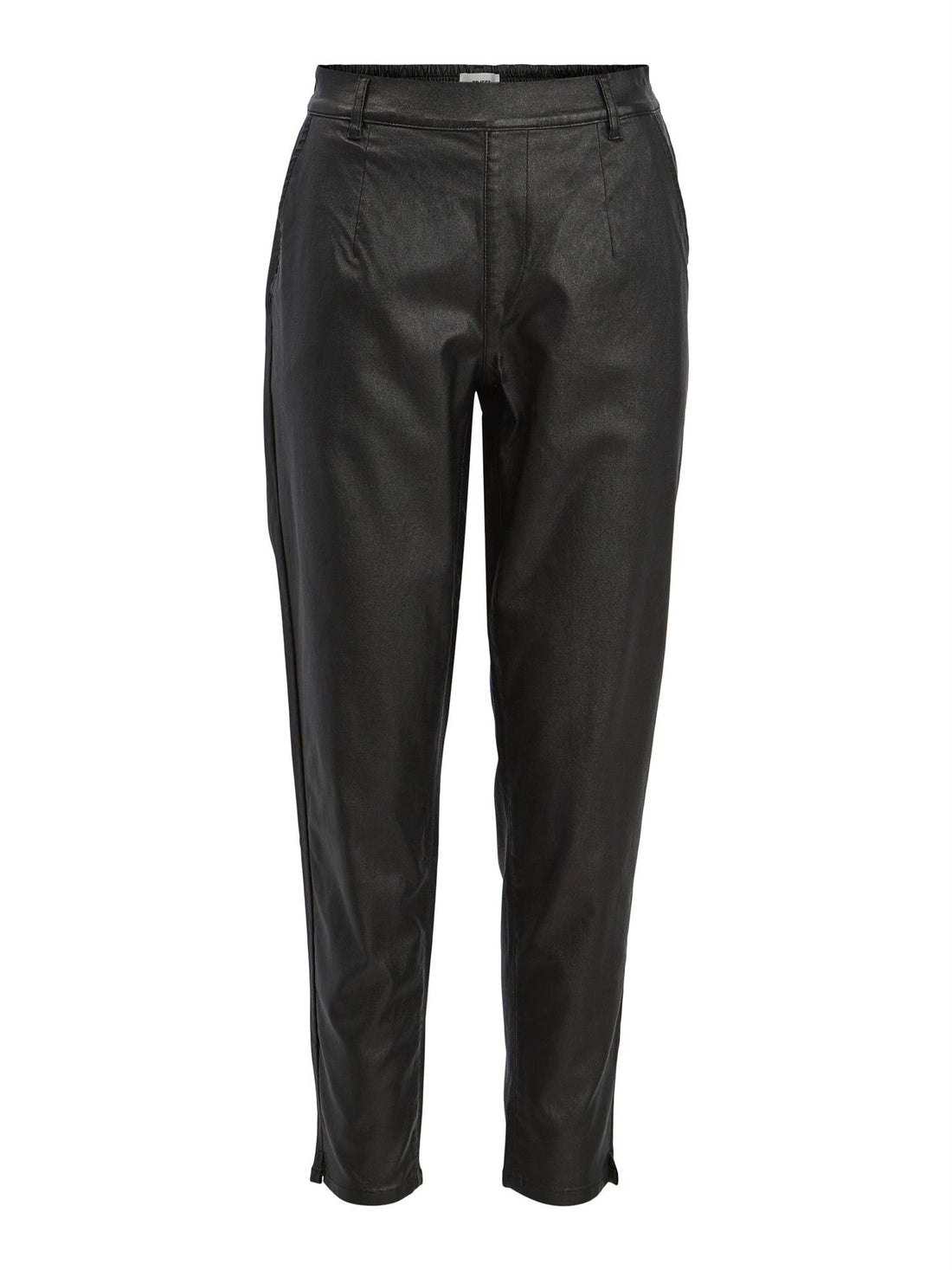 OBJBELLE LISA COATED PANT NOOS Sort