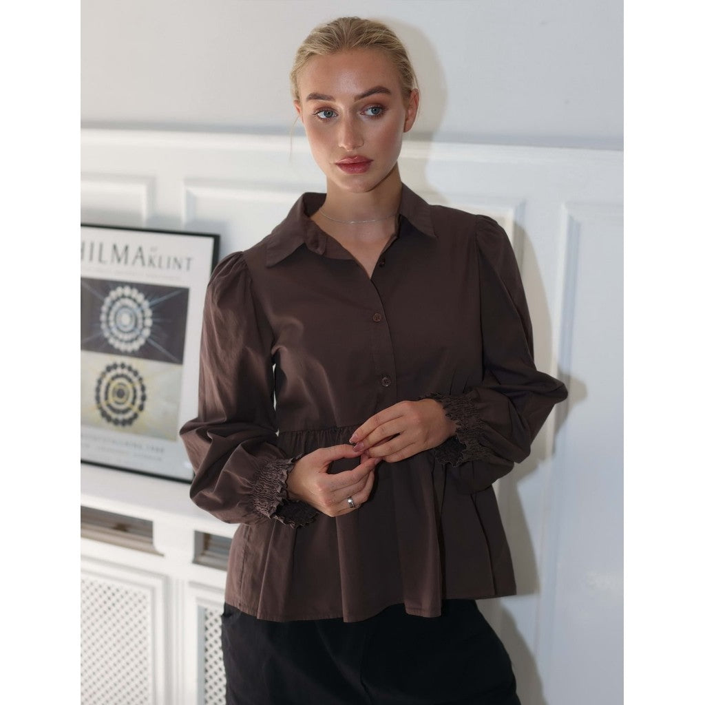 SHIRT COLLAR Brun