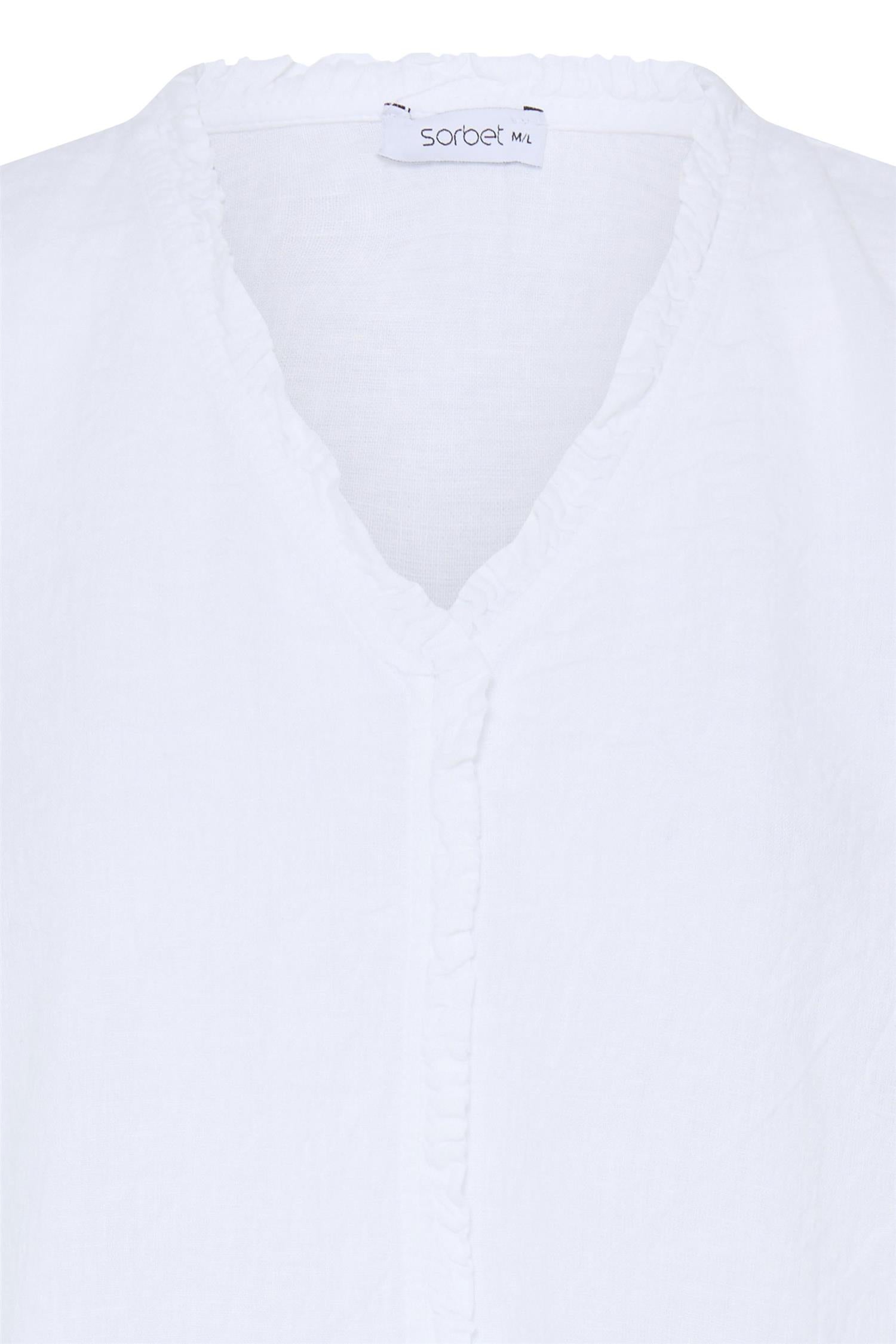 Sbfontanelle Ss Flounce Blouse Hvit