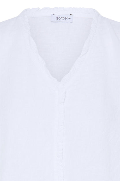 Sbfontanelle Ss Flounce Blouse Hvit