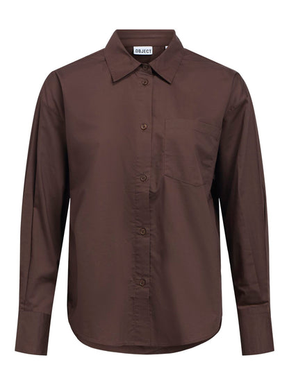 Objzila L/s Re Shirt Noos Brun