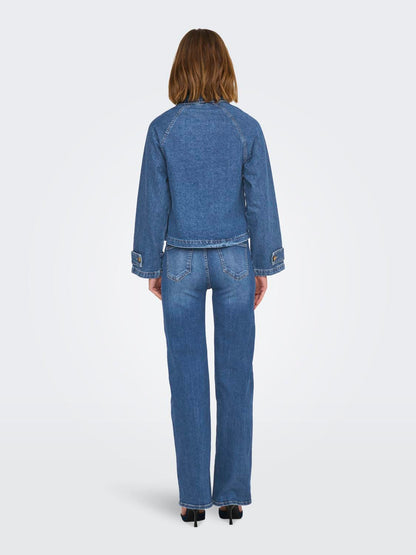 Onlapril Short Dnm Trench Akm Blå