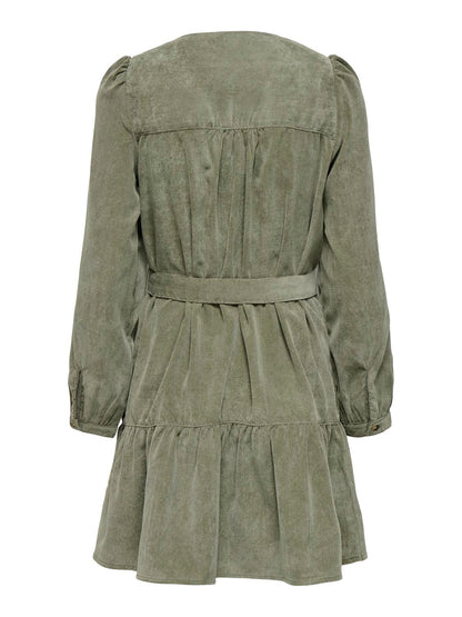 Onlmarike Life L/s Cord Belt Dress Pnt Grønn