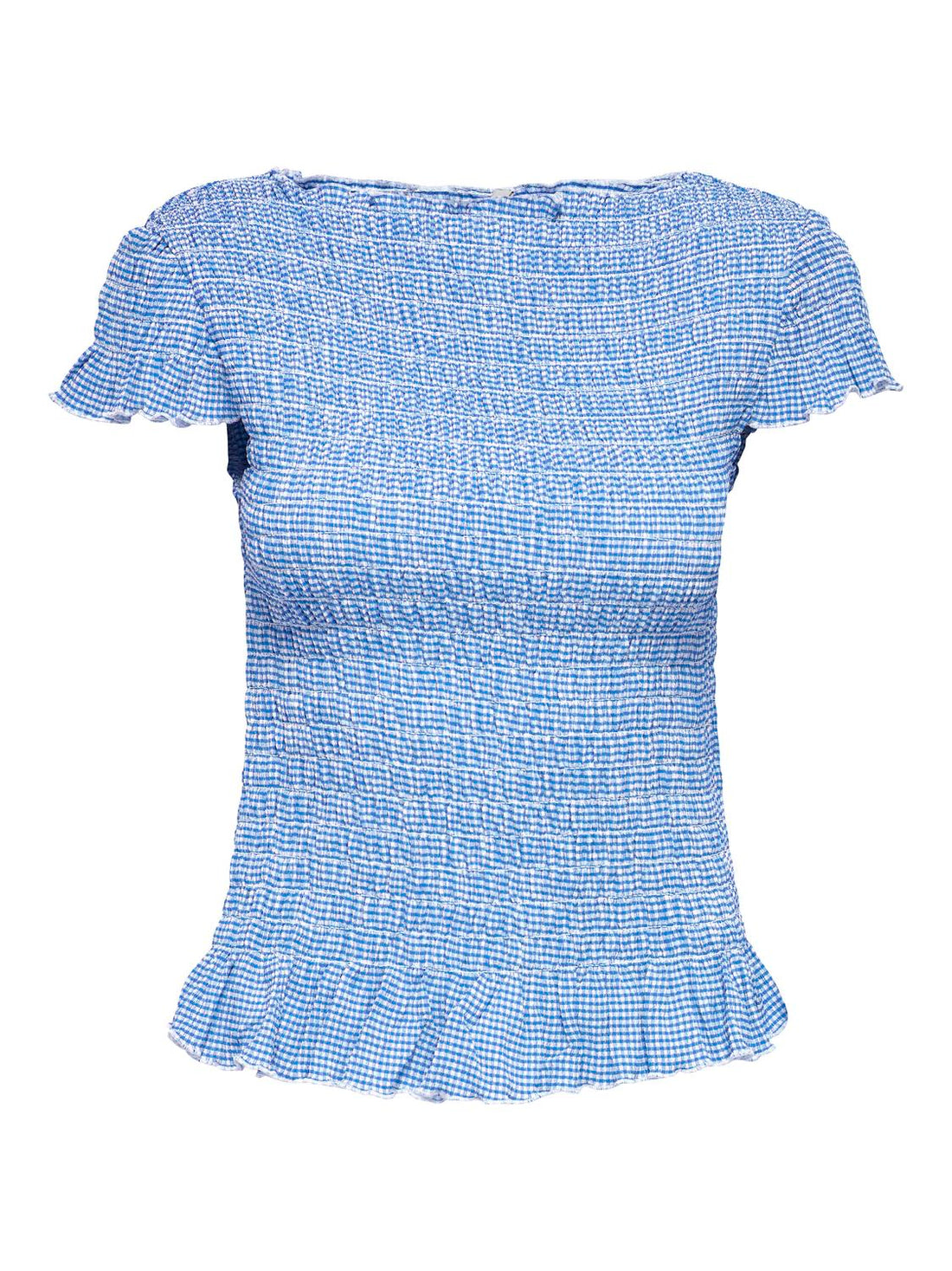 Onlcelle Cap Smock Boatneck Top Jrs Blå