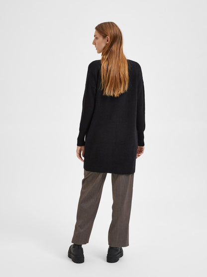 SLFLULU NEW LS KNIT LONG CARDIGAN B NOOS Sort