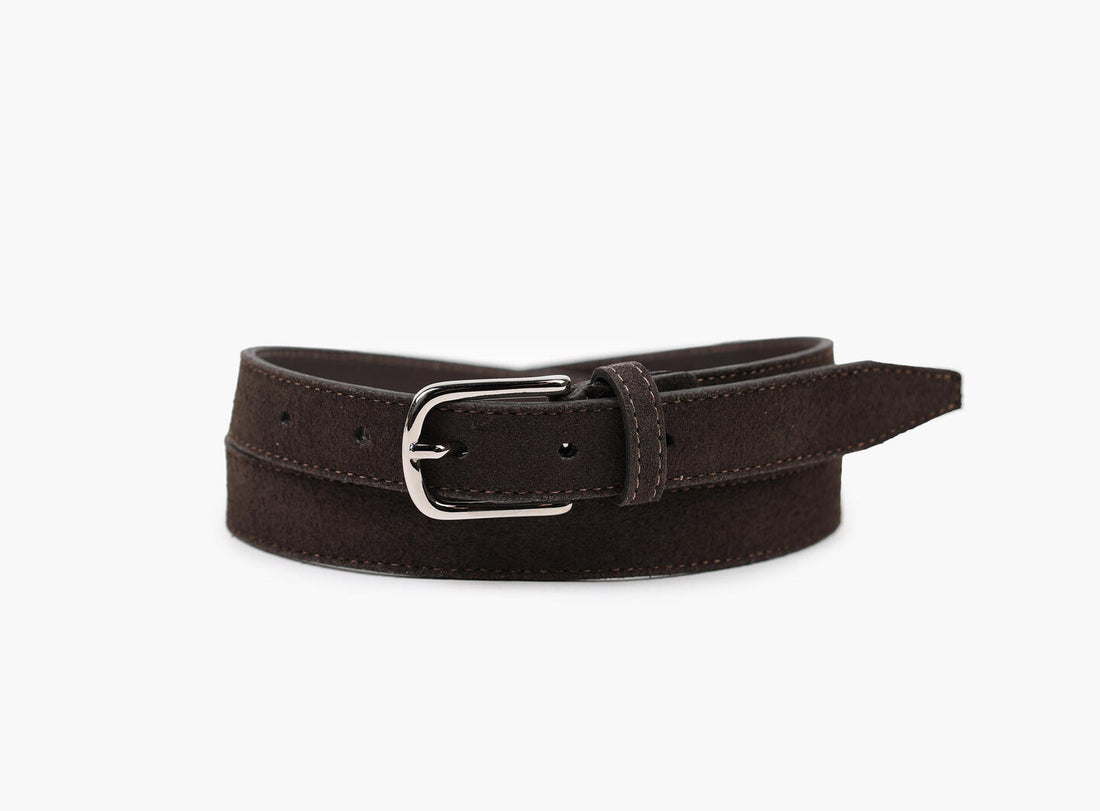 Jenny Silver Suede Leather Belt