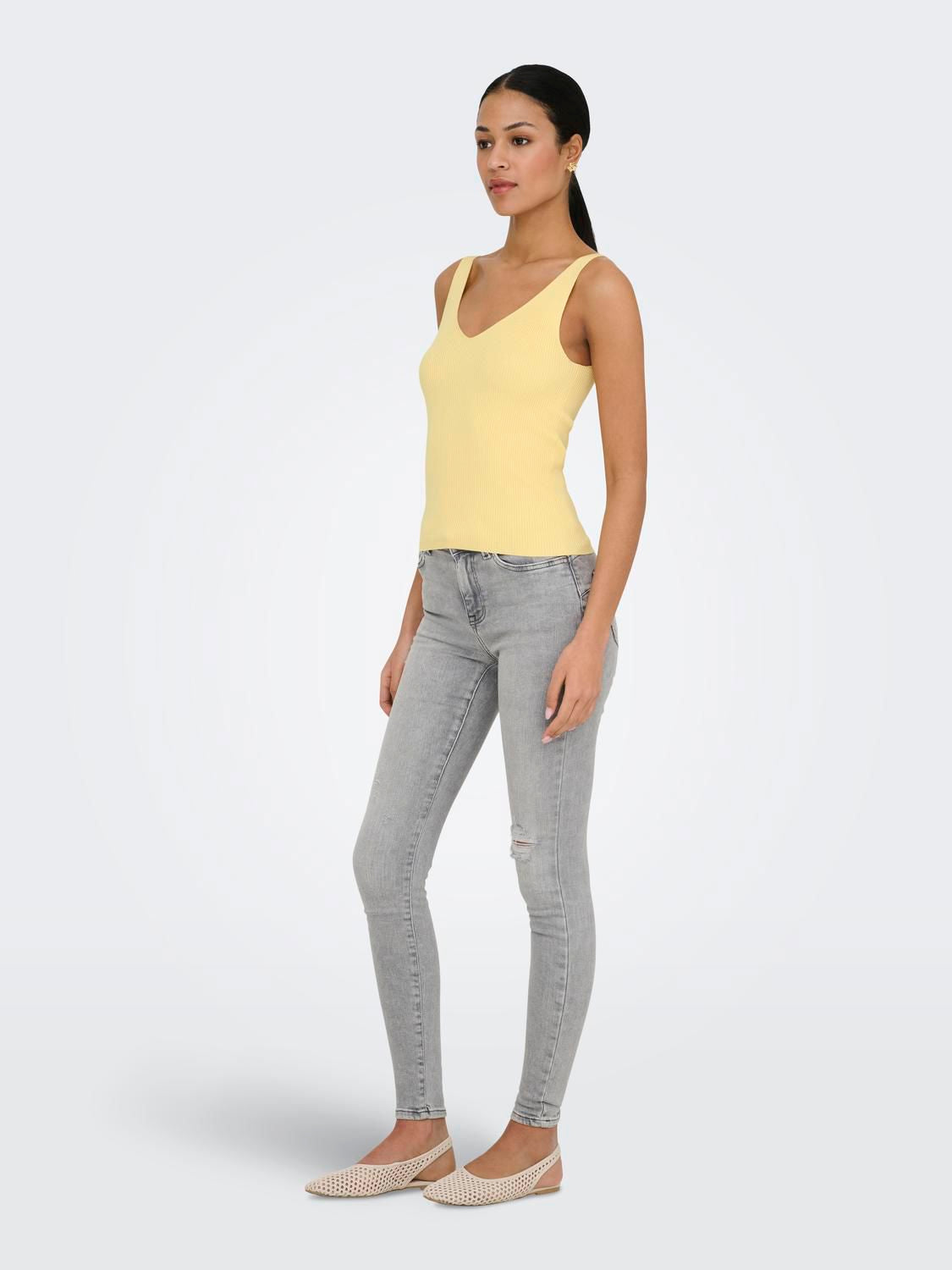 Jdynanna S/l Top Knt Noos Gul