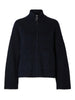 SLFSIA RAS LS KNIT ZIPPER CARDIGAN Mørkeblå