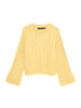Vmsvea Thea Ls O-Neck Cable Pullover Exp Gul