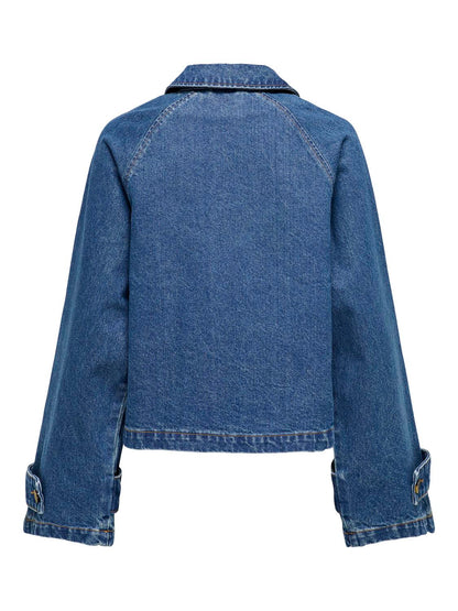 Onlapril Short Dnm Trench Akm Blå