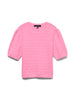 Vmdoffy Stitch 2/4 O-Neck Pullover Noos Rosa