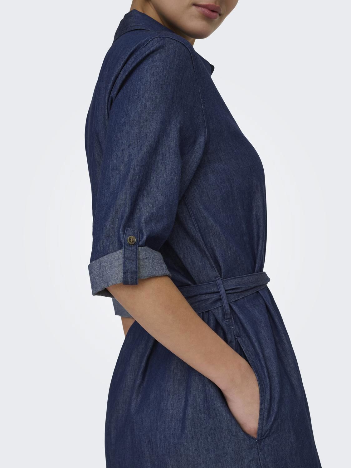 Jdykai 3/4 Midi Shirt Dress Wvn Dia Blå