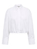 Onlhazel Ls Cropped Elastic Shirt Wvn Hvit