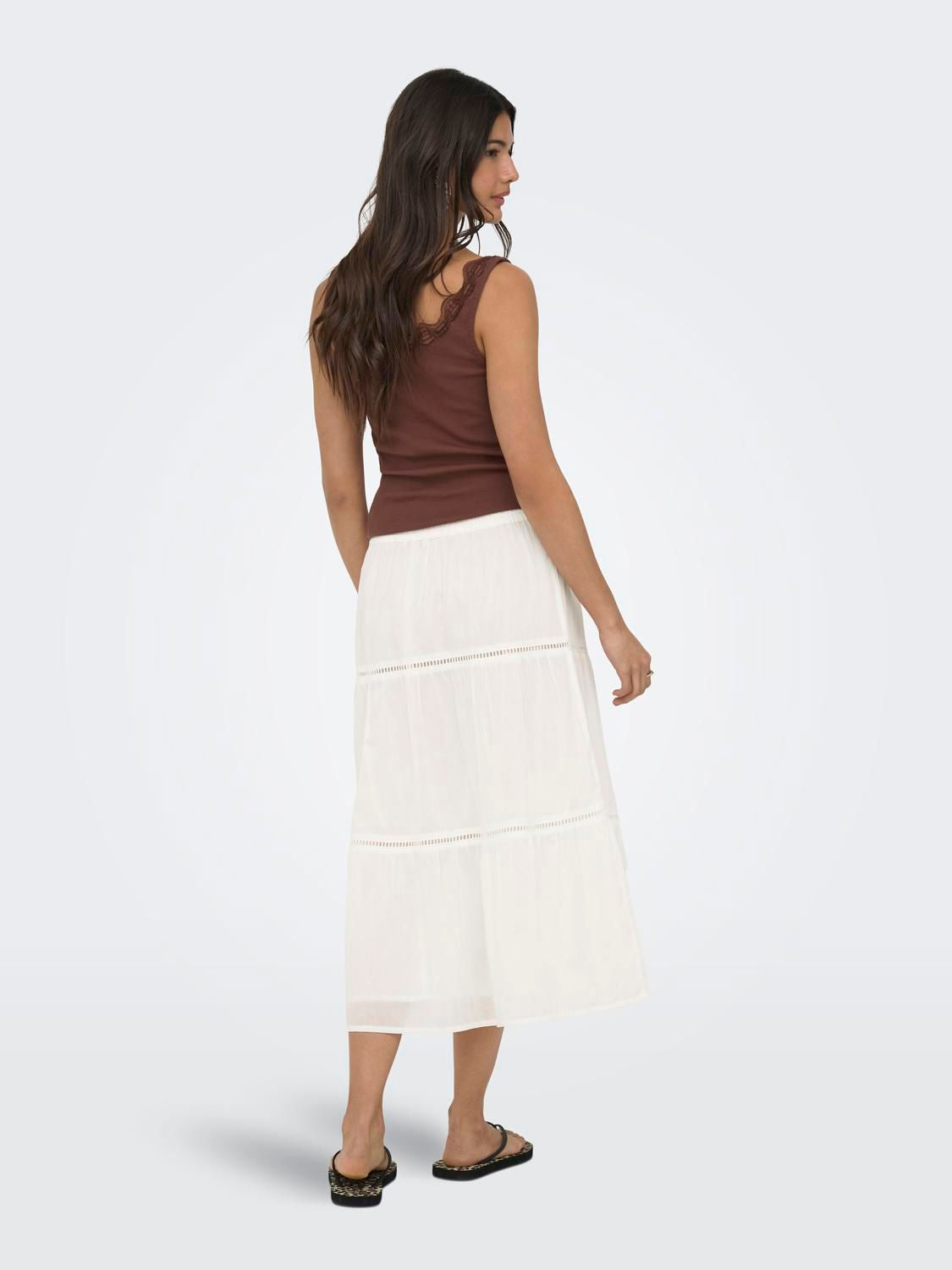 Onlisabella Long Skirt Wvn Hvit