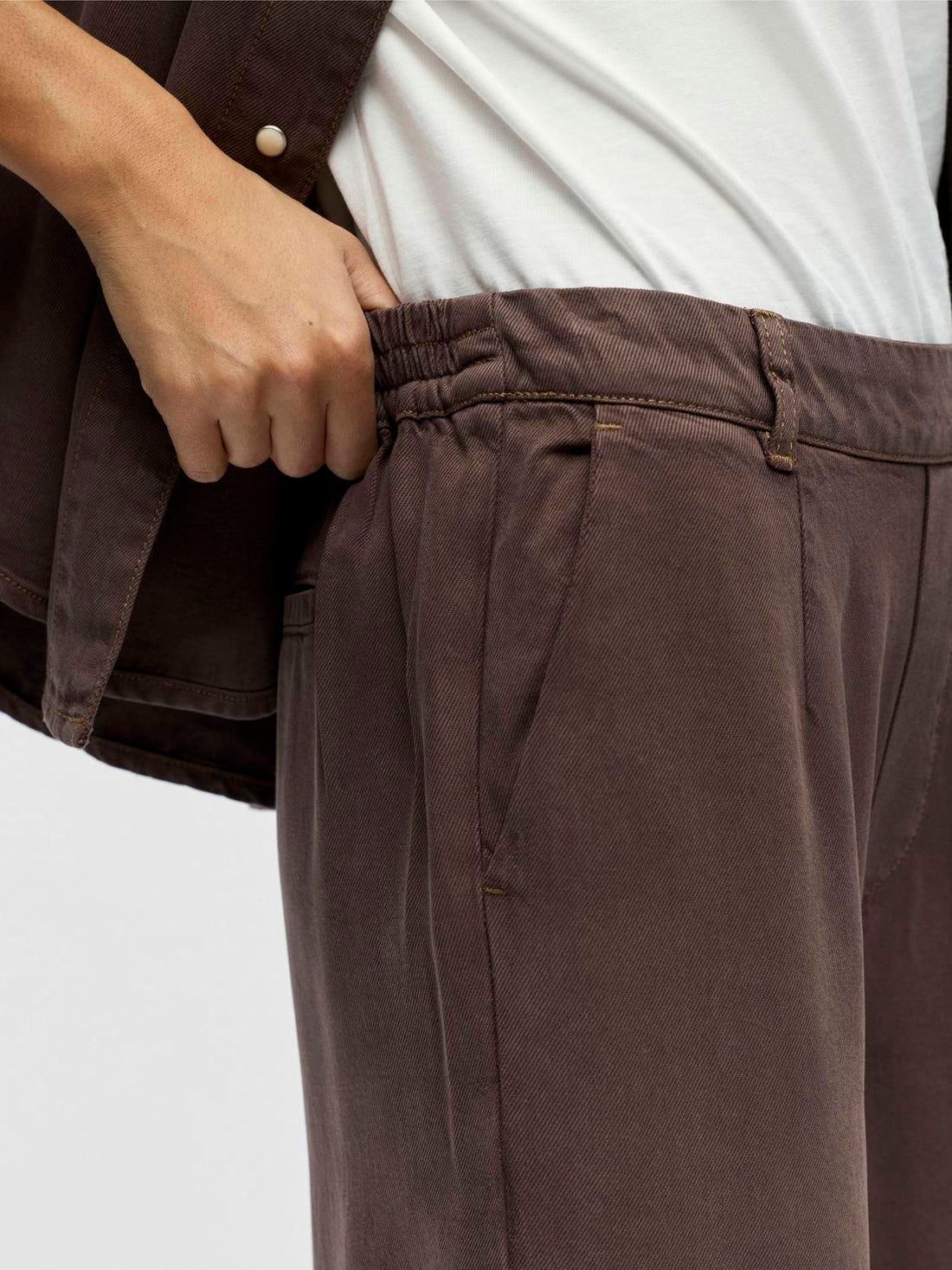 Objframe Lisa Wide Mw Pant Noos Brun