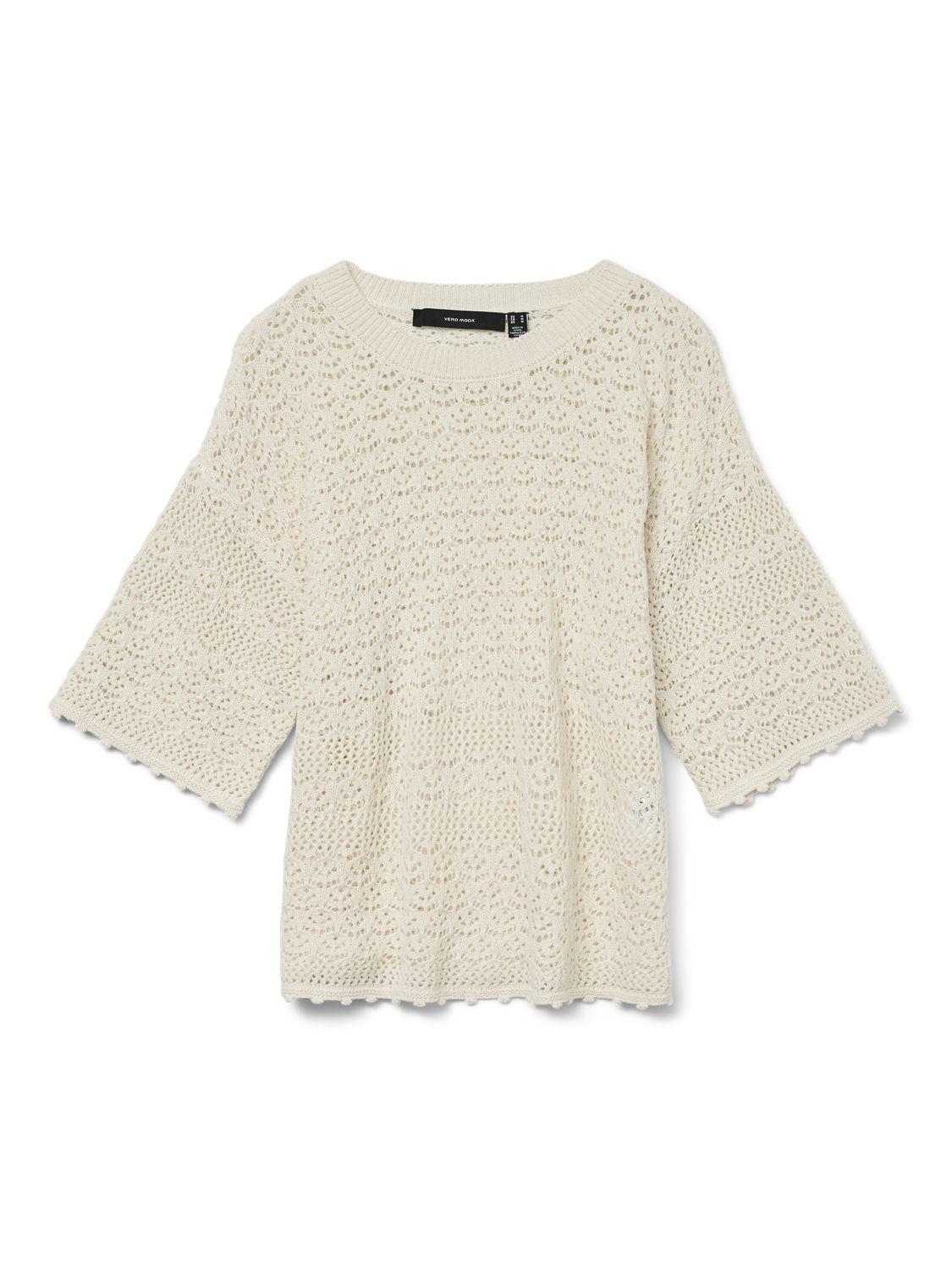 Vmmanila 2/4 O-Neck Pullover Beige