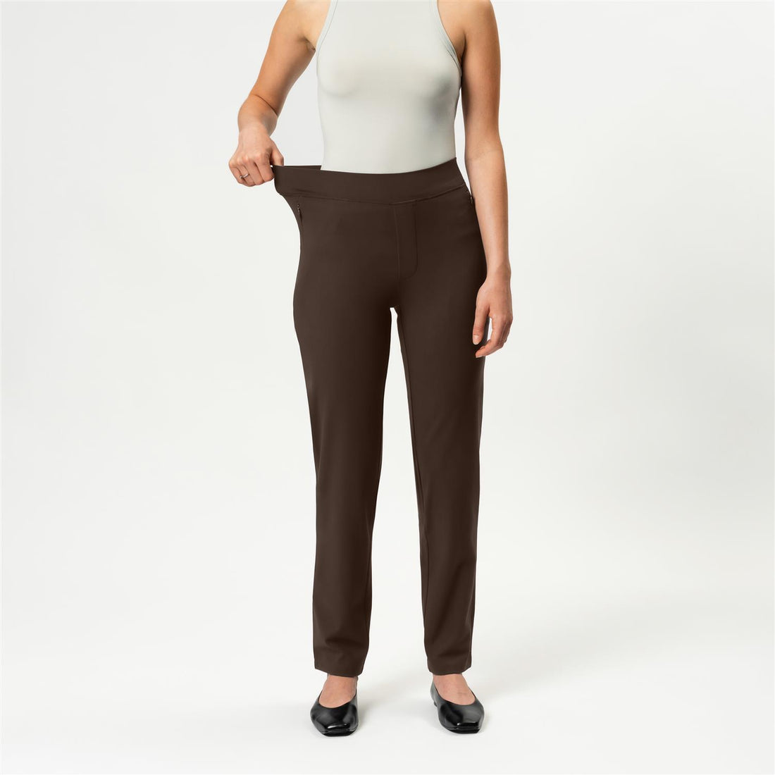Asana Slim Pant Brun