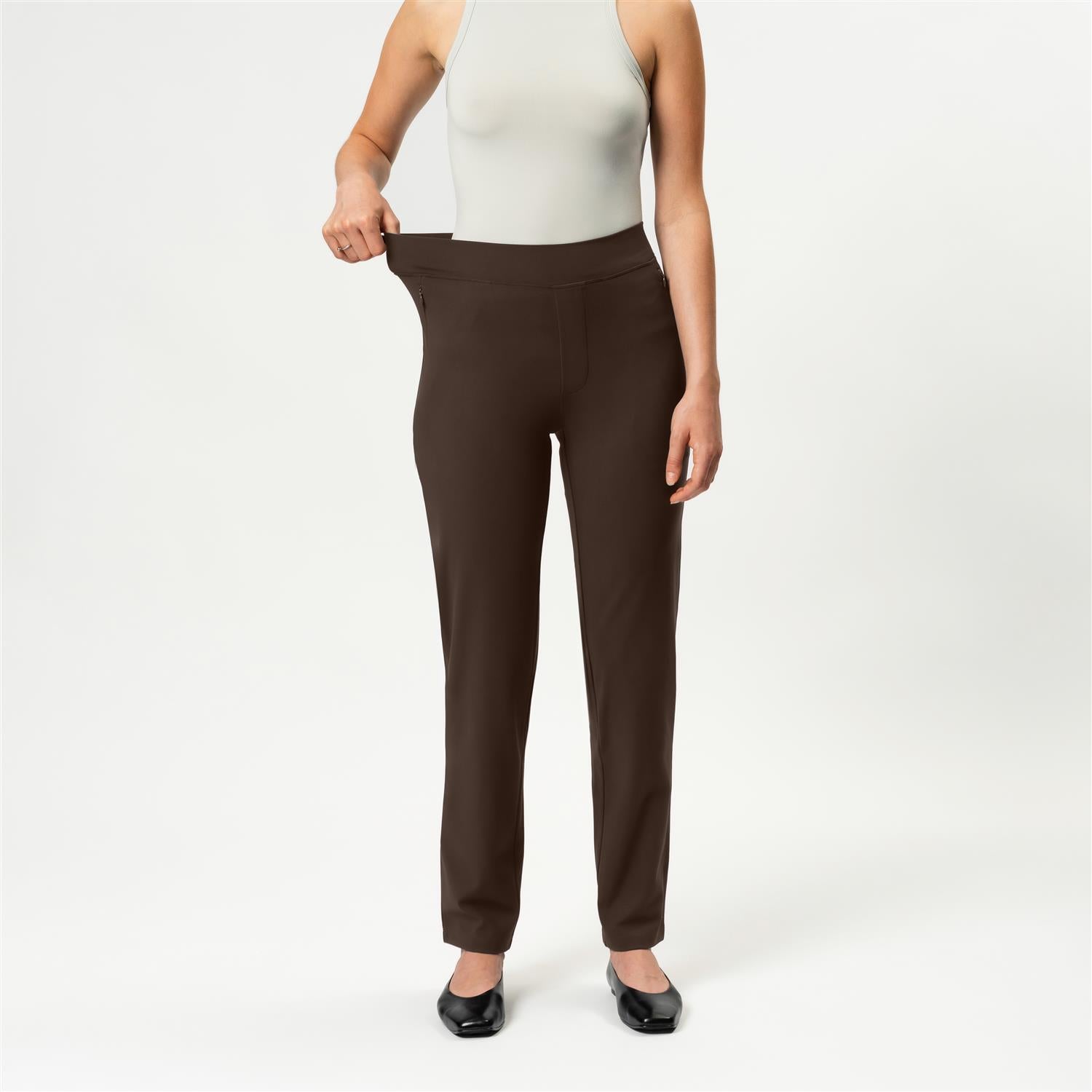 Asana Slim Pant Brun