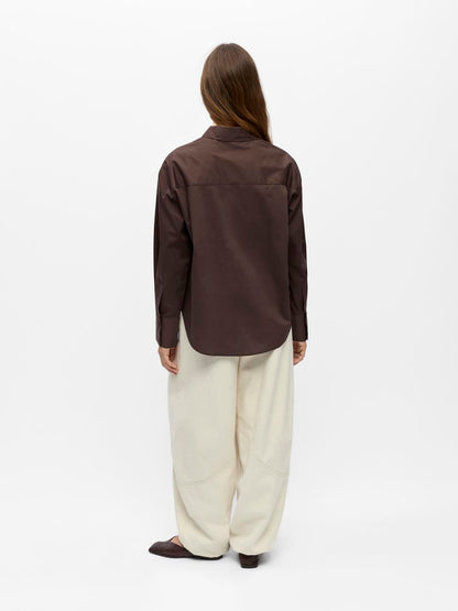 Objzila L/s Re Shirt Noos Brun