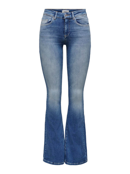 Onlblush Mid Flared Dnm Rea1319 Noos Blå