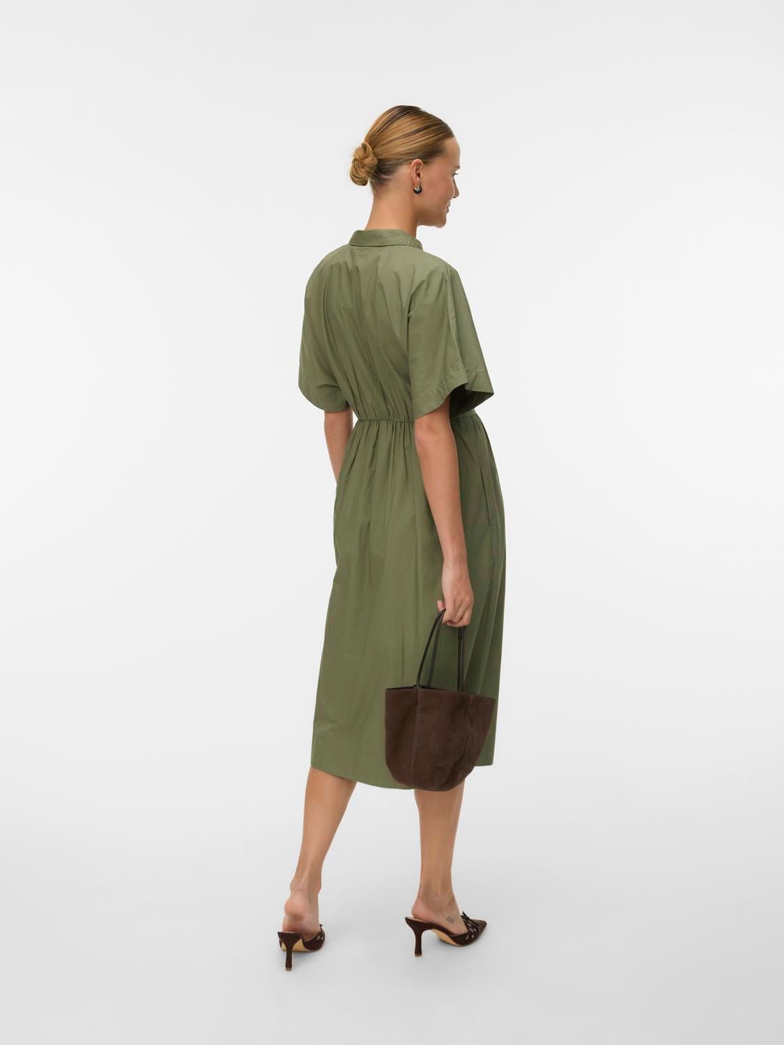 Awbarbara Ss Calf Dress Grønn
