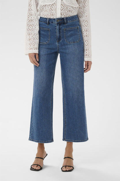 Kabrook Cropped Hw Jeans Blå