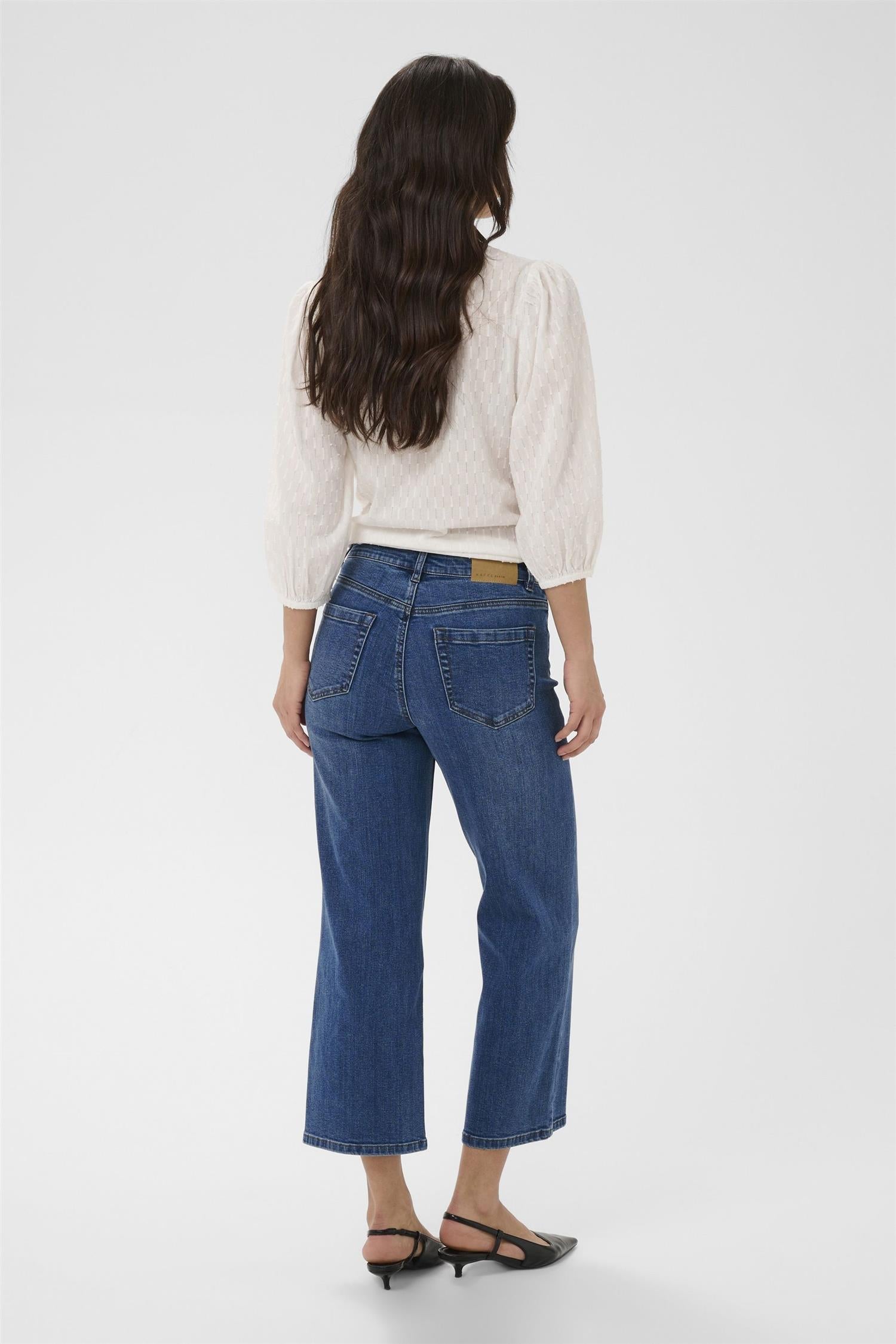 Kabrook Cropped Hw Jeans Blå