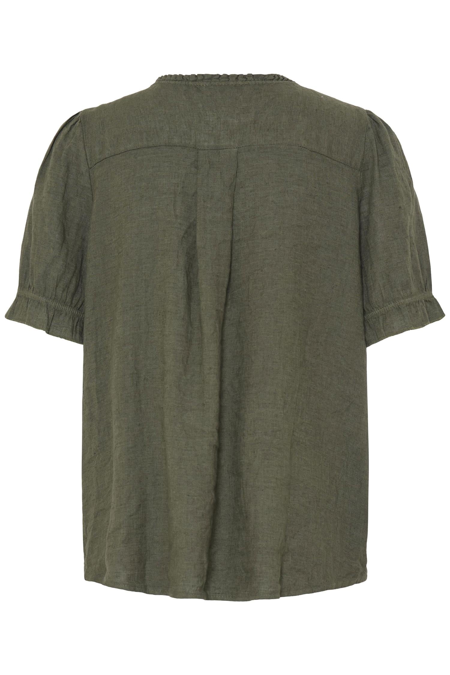 Sbfontanelle Ss Flounce Blouse Grønn