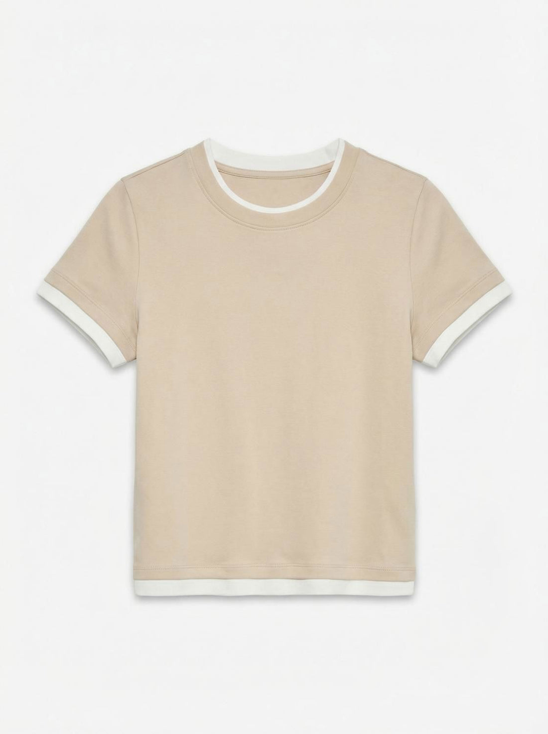 Vmkendall Ss O-Neck Top Jrs Beige