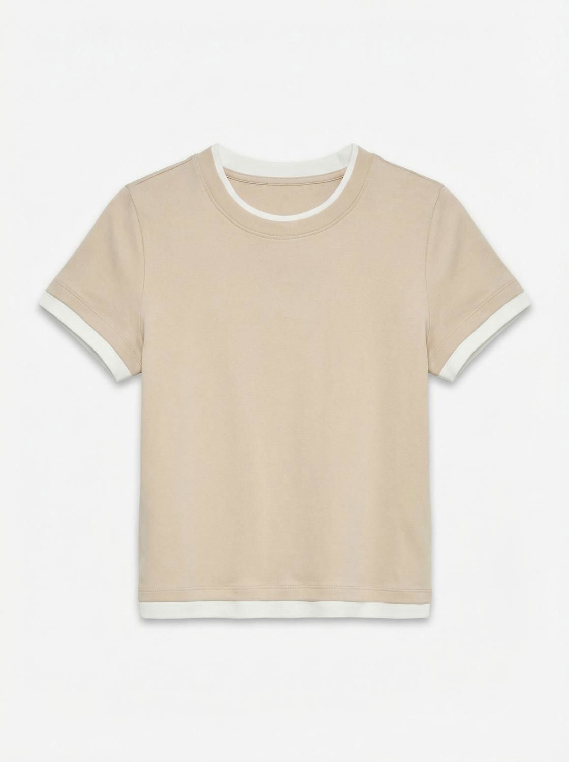 Vmkendall Ss O-Neck Top Jrs Beige