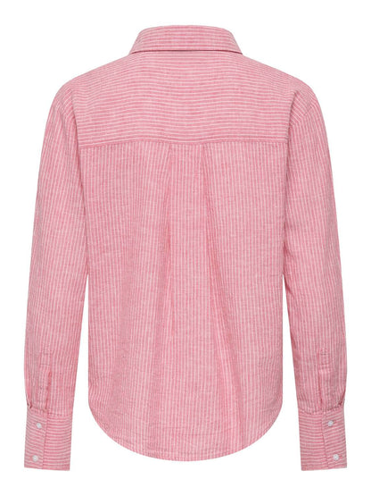 Jdymila L/s Loose Linen Shirt Wvn Dia Rosa