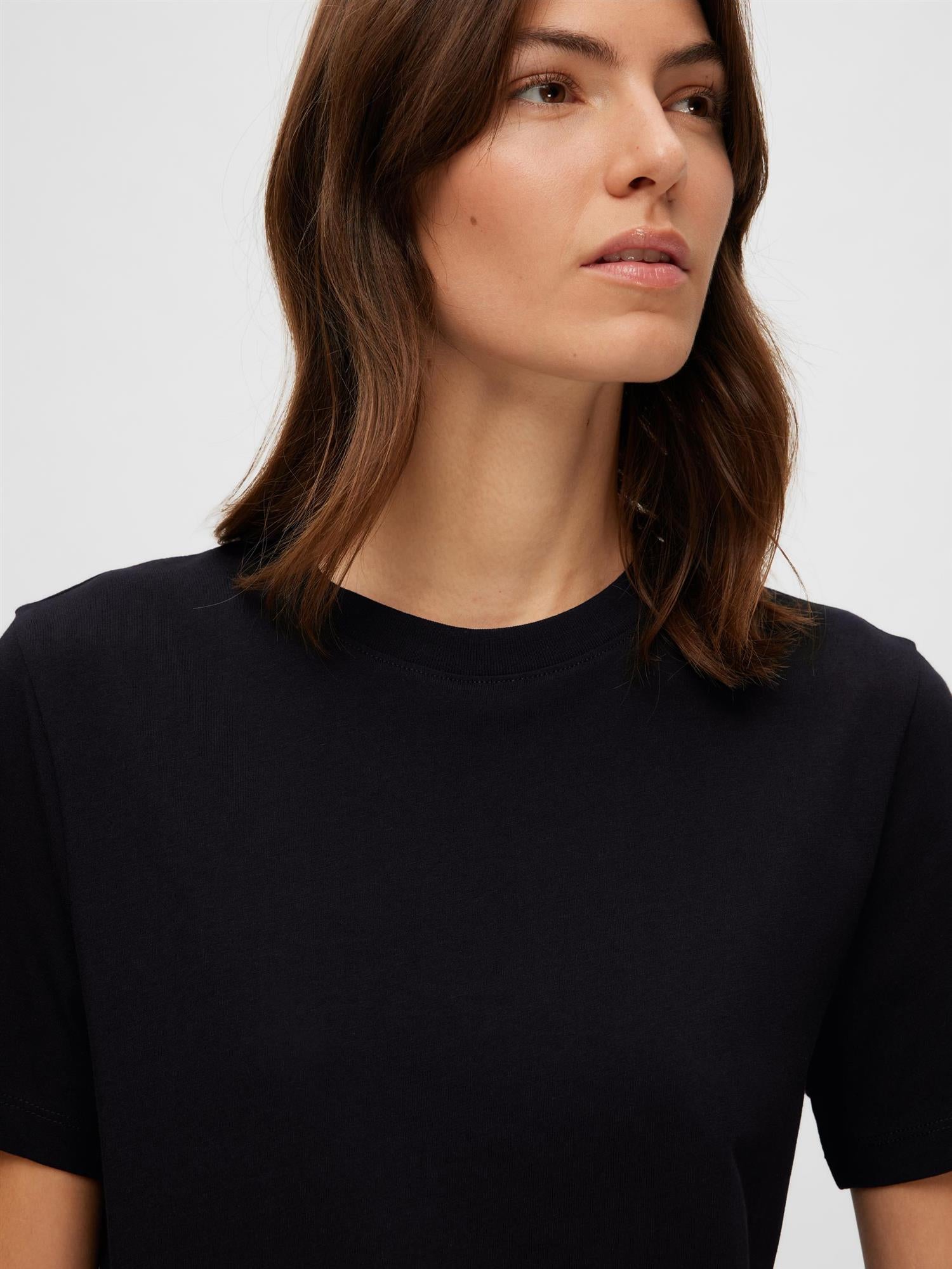 SLFMYESSENTIAL SS O-NECK TEE NOOS Sort