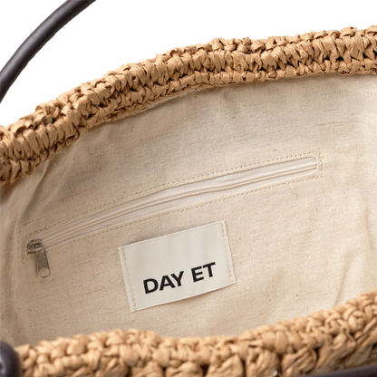 Day Creased Straw Bag S Beige