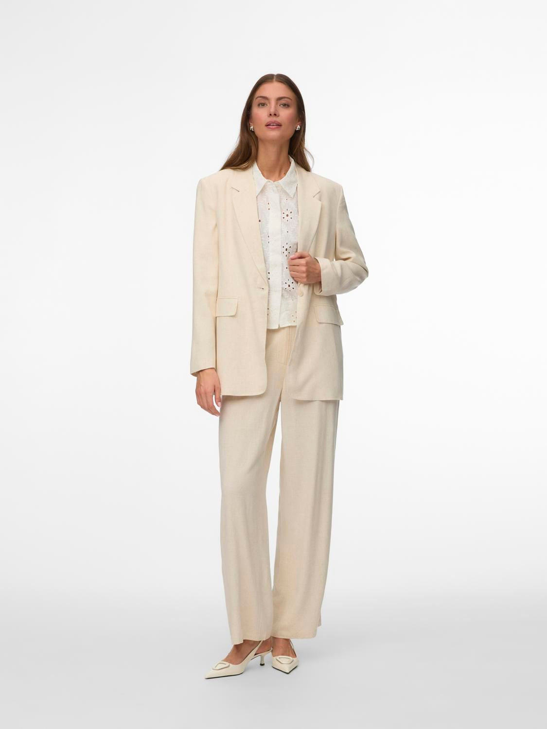 Vmsissevera Ls Blazer Beige
