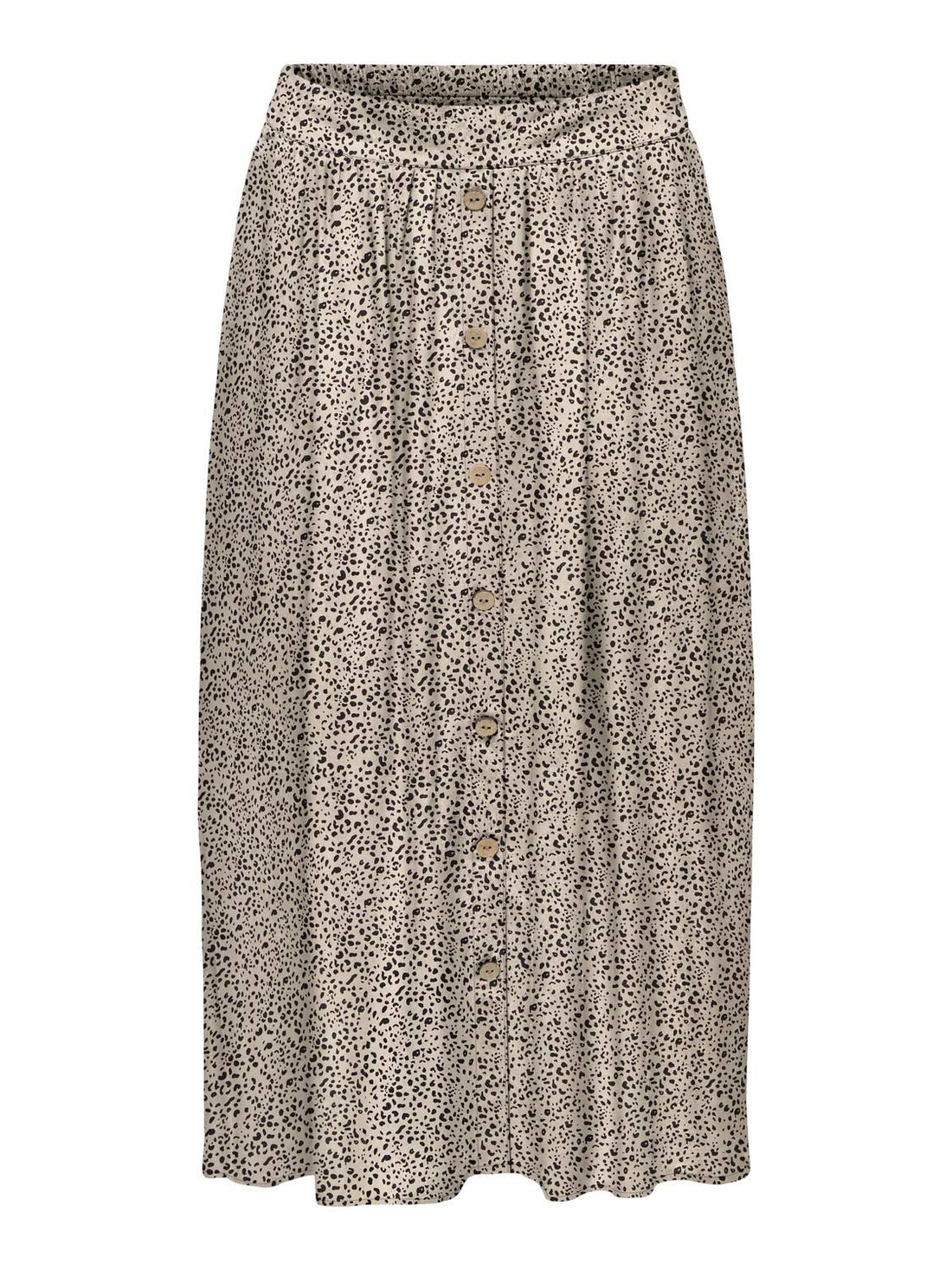 Onlmilano Aop Life Long Skirt Wvn Noos Brun