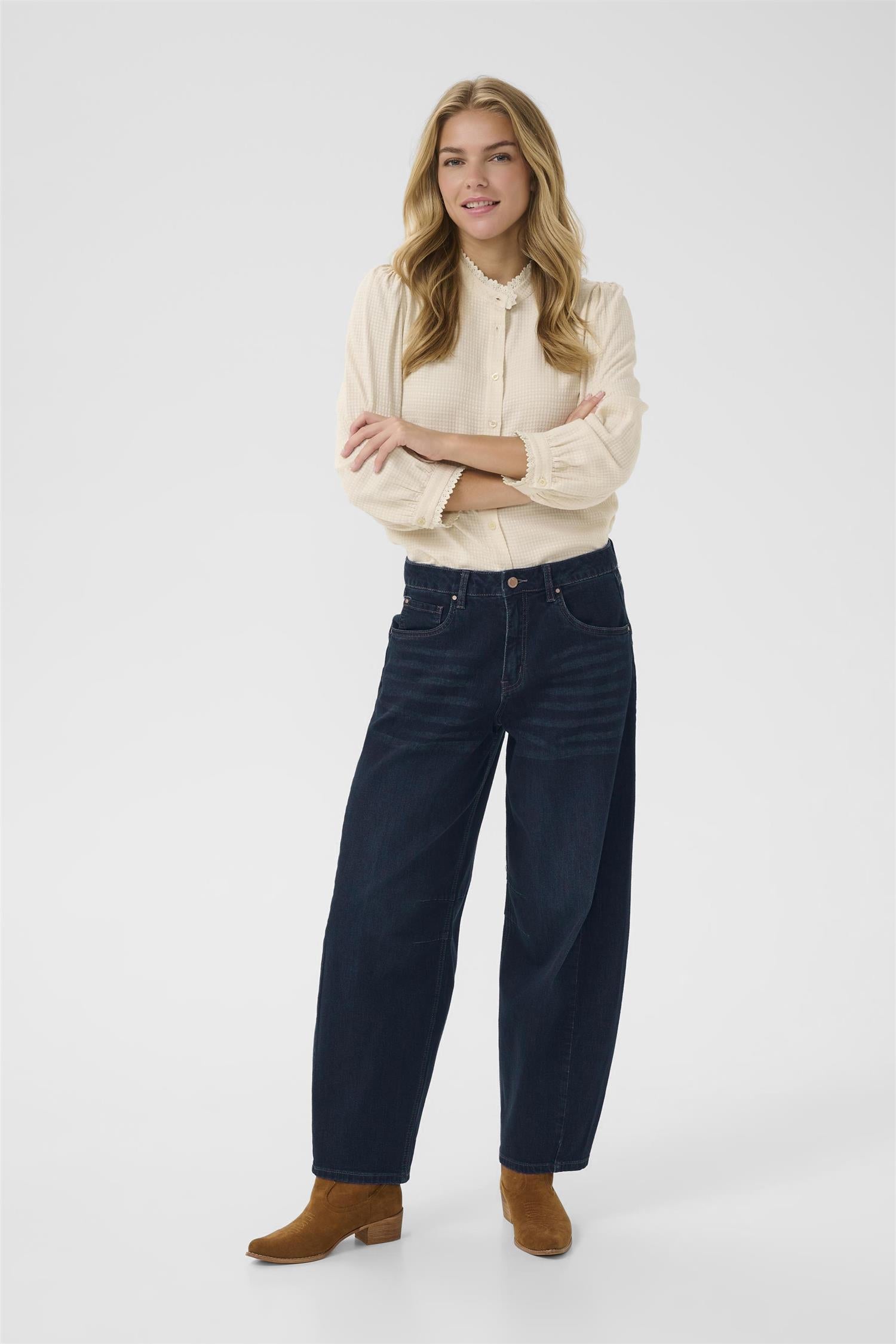 Crbahren Ankl  Balloon Jeans-Relaxed Fit Garland Dark Blue Denim