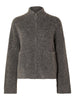 SLFSIA RAS LS KNIT ZIPPER CARDIGAN Grå