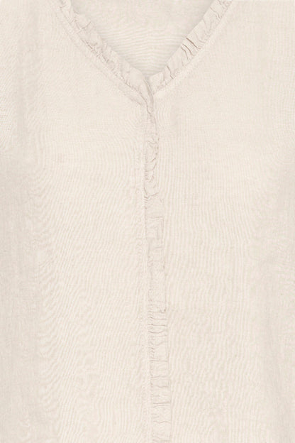 Sbfontanelle Ss Flounce Blouse Beige