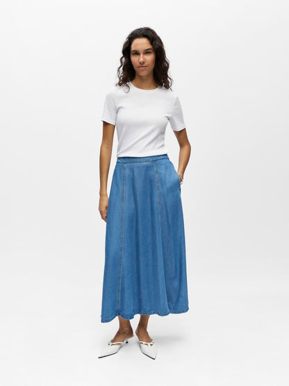 Objframe Mw Denim Skirt Noos Blå