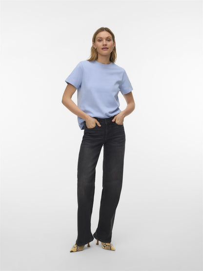 Awnaima Ss O-Neck T-Shirt Noos Blå